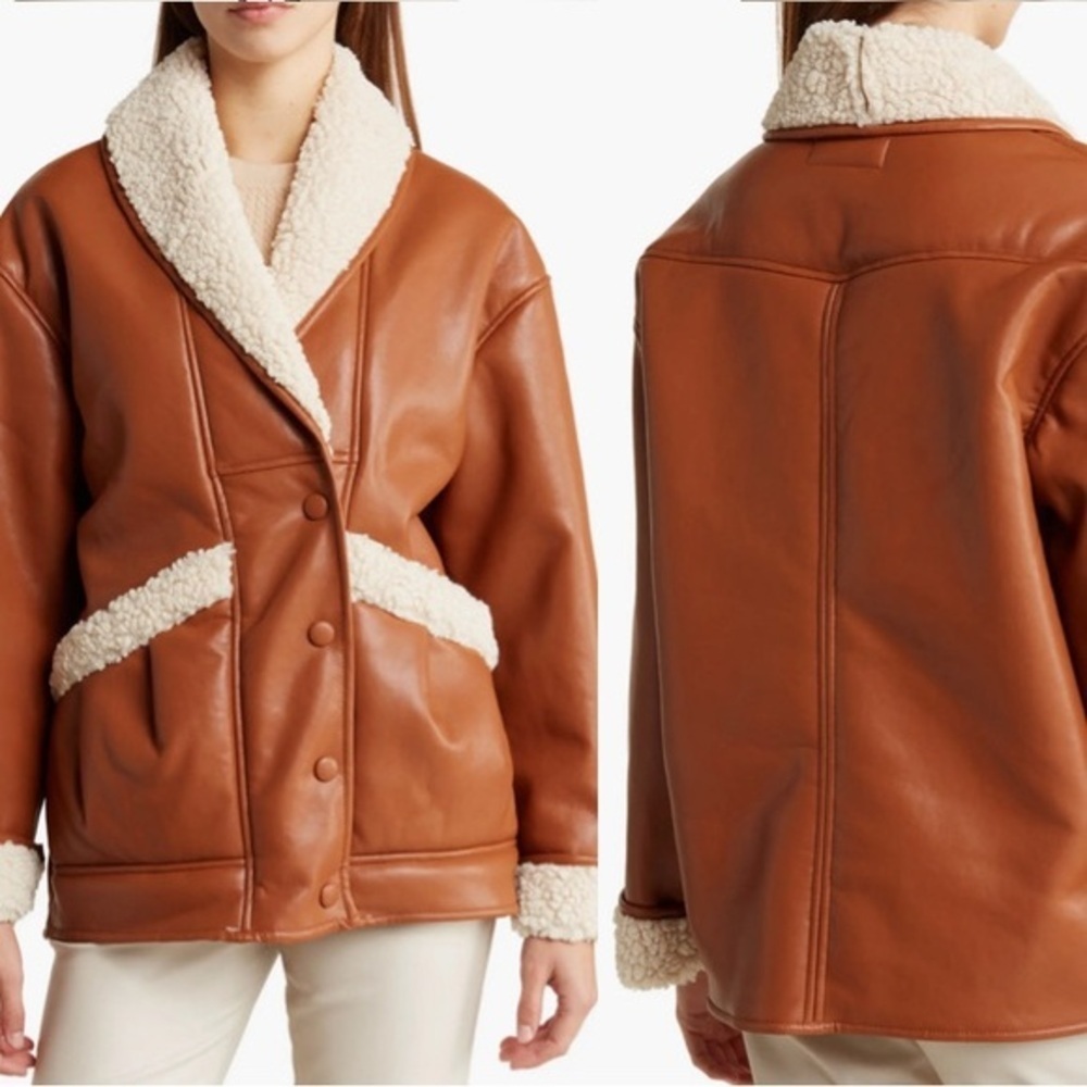 BLANKNYC Faux Shearling Vegan Leather Jacket